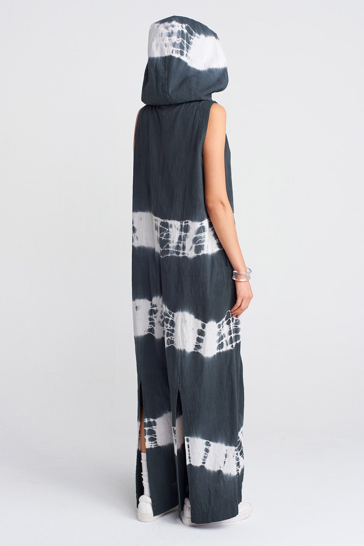 Dark Grey Tie-Dye Effect Jumpsuit-Y254014083